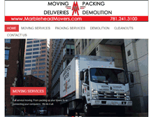 Tablet Screenshot of marbleheadmovers.com